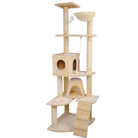 Cat Scratching Tree Post Sisal Pole 193cm Beige