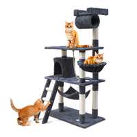  141cm Pet Cat Tree Trees Scratching Post Scratcher Tower Condo House Furniture Wood