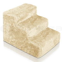 i.Pet 3 Step Plush Pet Steps - Beige