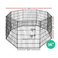  36" 8 Panel Pet Dog Playpen Puppy Exercise Cage Enclosure Play Pen Fence
