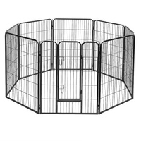 8 Panel Pet Dog Playpen Puppy Exercise Cage Enclosure Fence Play Pen 80x100cm