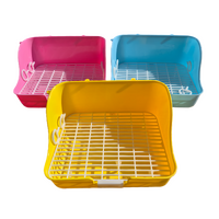 YES4PETS Small Rabbit Guinea Pig Potty Training Tray Pet Puppy Toilet Trays Loo Pad Mat