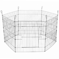 YES4PETS 24' 6 Panel Pet Playpen Fold Exercise Cage Fence Enclosure