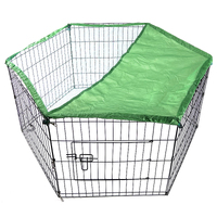 YES4PETS 6 Panel Dog Cat Exercise Playpen Puppy Enclosure Rabbit Fence With Cover