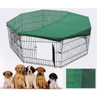 120 cm 8 Panel Pet Dog Playpen Exercise Cage Puppy Crate Enclosure Cat Fence With Cover