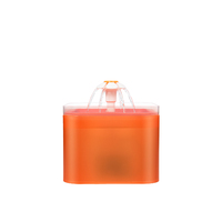 YES4PETS Dog Cat Water Feeder Automatic Electric Pet Water Fountain  Bowl Dispenser W LED Orange