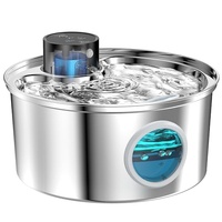 3.2L Wireless Sensor Automatic Electric Pet Water Fountain Dog Cat Stainless Steel Dispenser