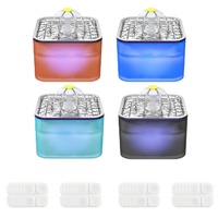 YES4PETS 3L Automatic Electric Pet Water Fountain Dog Cat Stainless Steel Feeder Bowl Dispenser 17x Filters