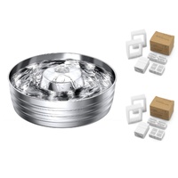 YES4PETS 3.78L Automatic Electric Pet Water Fountain Dog Cat Stainless Steel Feeder Bowl Dispenser 17x Filters