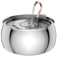 2.5L Automatic Electric Pet Water Fountain Dog Cat Stainless Steel Dispenser Drink Bowl