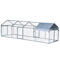 YES4PETS 4M Large Outdoor Chicken Coop Pet Cage Cat Run Rabbit Guinea Pig Hen Poultry Enclosure