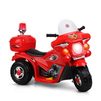 Rigo Kids Electric Ride On Police Motorcycle Motorbike 6V Battery Red