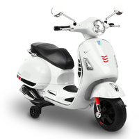 Rigo Kids Ride On Motorbike Vespa Licensed Motorcycle Car Toys White