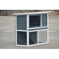 L Double Storey Rabbit Hutch Guinea Pig Cage , Ferret cage W Pull Out Tray