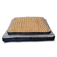 Medium Dog Puppy Pad Bed Kennel Mat Cushion Bed 85 x 60 cm Brown / Grey