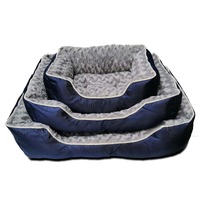 YES4PETS Medium Washable Soft Pet Dog Puppy Cat Bed Cushion Mattress-Blue / Brown