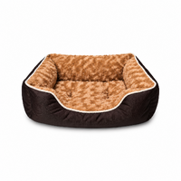 YES4PETS Medium Washable Soft Pet Dog Puppy Cat Bed Cushion Mattress-Blue / Brown