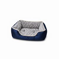 Small Washable Soft Pet Dog Puppy Cat Bed Cushion Mattress-Blue / Brown