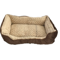 Medium Washable Soft Pet Dog Cat Bed Cushion Mattress-Brown