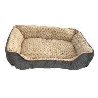 Medium Washable Soft Pet Dog Cat Bed Cushion Mattress-Grey