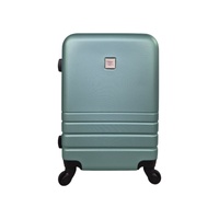 Small ABS Luggage Suitcase  3 Code Lock Travel Carry  Bag Trolley Green
