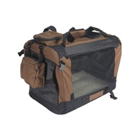 YES4PETS XXXL Foldable Soft Dog Puppy Cat Crate Travel Carrier With Curtain-Brown