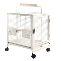 YES4PETS Small Bird Transport Budgie Cage Parrot Aviary Carrier With Wheel