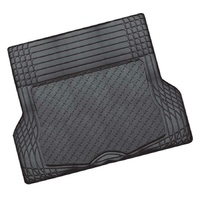 ALUMINIUM LOOK 1-Piece Boot Mat - BLACK [Rubber/Aluminium Look]