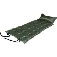 Trailblazer 21-Points Self-Inflatable Satin Air Mattress With Pillow - OLIVE GREEN