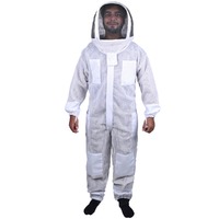 Beekeeping Bee Full Suit 3 Layer Mesh Ultra Cool Ventilated Hoodie Veil Beekeeping Protective Gear Size S