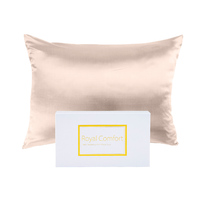 Royal Comfort Mulberry Soft Silk Hypoallergenic Pillowcase Twin Pack 51 x 76cm 51 x 76 cm Champagne Pink
