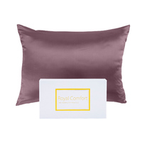 Royal Comfort Mulberry Soft Silk Hypoallergenic Pillowcase Twin Pack 51 x 76cm 51 x 76 cm Malaga Wine