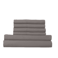 Royal Comfort 1500 Thread Count 6 Piece Cotton Rich Bedroom Collection Set - King - Dusk Grey