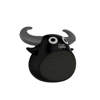 Fitsmart Bluetooth Animal Face Speaker Portable Wireless Stereo Sound - Black
