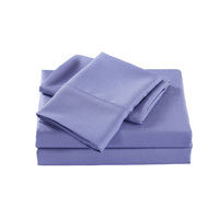 Royal Comfort 2000 Thread Count Bamboo Cooling Sheet Set Ultra Soft Bedding - Double - Mid Blue