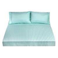 Royal Comfort 1200TC Soft Sateen Damask Stripe Cotton Blend Sheet Pillowcase Set