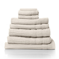 Royal Comfort Eden Egyptian Cotton 600GSM 8 Piece Luxury Bath Towels Set - Beige