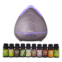 Purespa Diffuser Set With 10 Pack Diffuser Oils Humidifier Aromatherapy  Violet