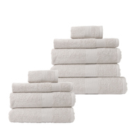 Royal Comfort 9 Piece Cotton Bamboo Towel Bundle Set 450GSM Luxurious Absorbent Sea Holly