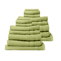 Royal Comfort 16 Piece Egyptian Cotton Eden Towel Set 600GSM Luxurious Absorbent Spearmint