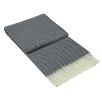 Chiswick Throw - Merino Wool/Cashmere - Grey 