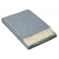 Hampton Throw - Merino Wool Blend - Blue