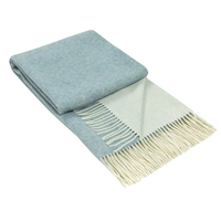 Kensington Throw - 10% Cashmere/ 90% Super Fine Merino Wool - Light Blue