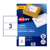 AVERY Laser Label L7155 3Up Pack of 100