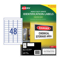 AVERY Laser Label HD L4778 48Up Pack of 25