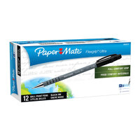 PAPER MATE Flex Grip Ball Pen 0.8mm Black Box of 12