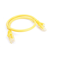 8WARE Cat6a UTP Ethernet Cable 25cm Snagless Yellow