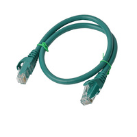 8WARE Cat6a UTP Ethernet Cable, Snagless  - Green 0.5M