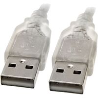 8WARE USB 2.0 Cable 3m A to A Male to Male Transparent