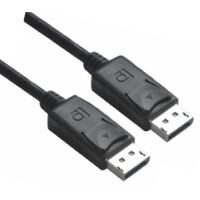 ASTROTEK DisplayPort DP Cable 1m - 20 pins Male to Male 1.2V 30AWG Nickle Plated Assembly type Black PVC Jacket RoHS CBAT-DP-MM-2M